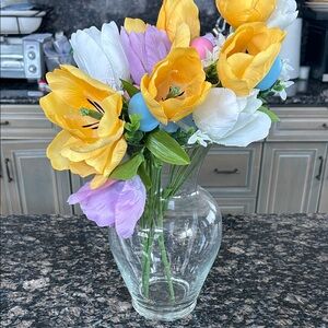 ASHLAND EASTER TULIP BUSH FLOWERS SET OF 4 NWT